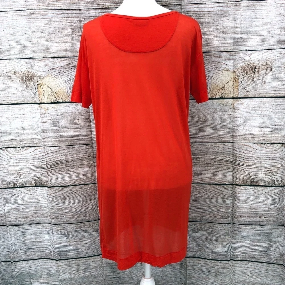 By Malene Birger Red Swim Coverup with Relaxed Silhouette